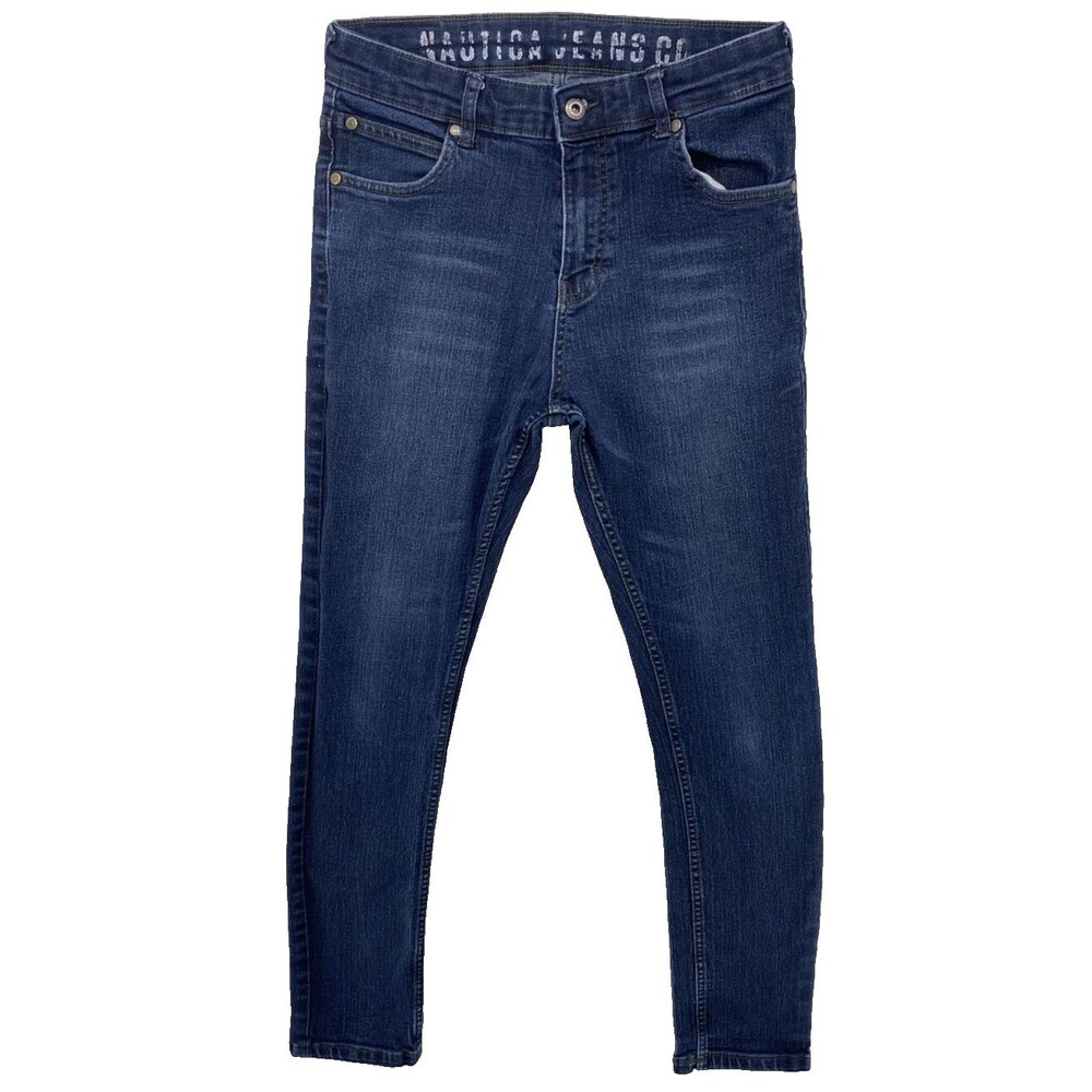 Nautica Jeans Co. Boys Skinny Jeans Size 18 Medium Wash Stretch Denim